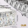 ZUZITO Modern Bathroom Vanity Lights - Crystal 3 Light Vanity Lighting Fixtures - Chrome Bathroom LED Light Fixture Over Mirror 6000K Cool White Light