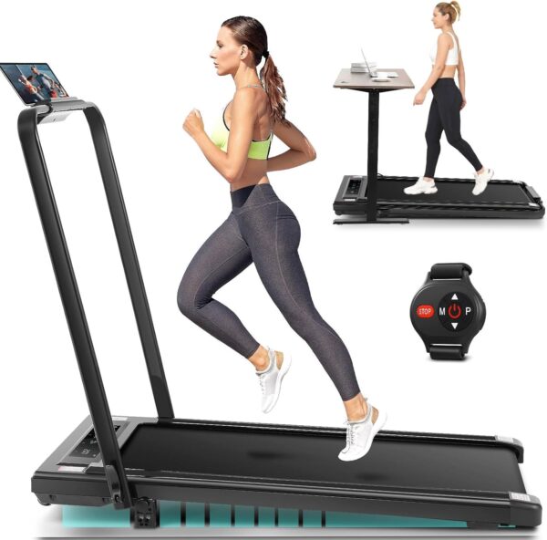 ANCHEER Under Desk Treadmill with Incline, 3 in 1 Walking Pad with Remote Control, 2.5HP Folding Treadmill for Home, 300lbs Weight Capacity Quiet Jogging Running Electric Machine