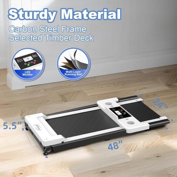 Juturna Treadmills for Home, Walking Pad with Handle Bar, Portable Foldable Treadmill, 3.0 HP Walking Pad with 300 LBS Capacity, Folding Treadmill with LED Display