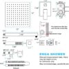 Enga Full Body Shower System with Body Sprays Jets, 12 Inch Rain Shower Wall Mounted, All Metal Multiple Shower Head System, Contain Rough-in Shower Valve, Brushed Nickel