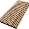 Woody Walls Solid Wood Slat Wall Paneling, Wood Slat Wall Panel, Acoustic Wood Panels Have 0.75 NRC, Set of 2 Seamless Joint Wood Panels for Walls, Wood Slat Wall , Beige