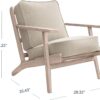 716HAd1YddL._AC_SL1500_.jpg BELLEZE Mid Century Modern Chair with Sturdy Wood Frame, Upholstered Linen Arm Chair, Easy Assembly Comfortable Accent Chair for Living Room, Bedroom or Office - Maximus (Natural)