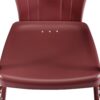Crosley Furniture Tulip 5-Piece Outdoor Dining Set for 4, Retro Metal Round Patio Table and Chairs for Deck, Dark Red Satin