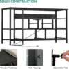 YITAHOME TV Stand with Charging Station, Dresser TV Stand for 55'' TV, 9 Drawer Dresser for Bedroom, White Dresser with Side Pockets, Fabric Dresser for Living Room, Entryway(Black)