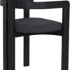Armen Living Jazmin Fabric Modern Dining Chairs, Charcoal, Set of 2