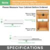 Pull out Cabinet Organizer, Expandable(12"-20") Heavy Duty Slide out Drawers Fixed with Adhesive Nano Film for Pots, Roll out Shelf Storage for Kitchen Base Cabinet Organization(White)