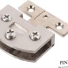 DOITOOL Modern Style No Drilling Glass Door Hinge 4pcs Stainless Steel Easy Install for Shower Doors