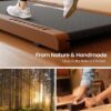 FYC Wooden Walking Pad, Under Desk Treadmill for Home Compact Mini Treadmills with Remote Control, 265lbs Capacity Low Noise Portable Walking Jogging Machine Installation-Free