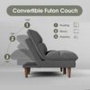 Homall Futon Couch, Modern Futon Sofa Bed with Adjustable Backrest, Convertible Sleeper Sofa Bed for Small Apartments, Loveseat, Office (Corduroy, Grey)