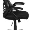 Flash Furniture Porter High Back Black Mesh Ergonomic Swivel Office Chair with Black Frame and Flip-up Arms