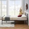 VECELO Queen Size Metal Platform Bed Frame with Headboard/Steel Slat Support/No Box Spring Needed/Easy Assembly