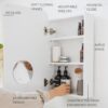 Medicine Cabinets For Bathroom With Mirror, Semi Recessed Cabinet or Surface Mounted With Storage - 16" x 29",Bathroom Medicine Cabinet With Mirror Medicine Cabinet