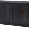 Henn&Hart Tillman Rectangular TV Stand for TV's up to 80" in Black Grain