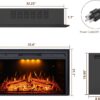 718NIS6h2tL._AC_SL1500_.jpg Valuxhome Electric Fireplace, Fireplace Insert with Overheating Protection, 36 Inches Wide 21 Inches High with Fire Crackling Sound, Remote Control, 750/1500W, Black