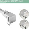 Shower Door Support Bar, Wall-to-Glass Support Arm 450-700mm Long to Fix Frameless Glass Panel, Suitable for 5/16"(8mm) to 3/8"(10mm) Thick Glass Door, Polished Silver