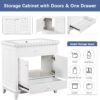30" Bathroom Cabinet Vanities with Sink Set Combo, Storage Cabinet with Doors and Drawer, Solid Wood, Modern Style, White