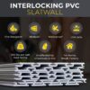 DLDIRECT Slatwall Panel Garage Wall Organizer: Heavy Duty Mounted PVC Rack, Interlocking Slat Paneling for Storage, Board, Shelves System -Black (4’H x 4’W)