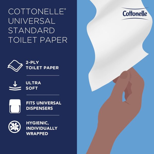 Cottonelle Professional Standard Roll Bulk Toilet Paper (17713), 2-Ply, White (60 Rolls of 451 Sheets, 27,060 Sheet Total)