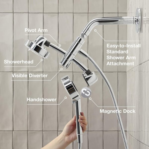 KOHLER 23218-CP Awaken 17 in 1 Multifunction Shower Combo Kit, 2-in-One, Polished Chrome