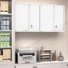 GREATMEET Metal Wall Cabinet, Metal Wall Cabinets for Garage, Wall Mount Cabinet with Lock, Upper Cabinets Wall Mounted, Hanging Utility Cabinet with Adjustable Shelf