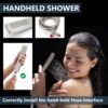 Aolemi Ceiling Mount Shower Faucet Set with Handheld Spray High Pressure Shower Faucets Sets Complete Rough-in Valve and Shower Trim Kit System Included Rainfall Brushed Nickel 16 Inch LED Shower Head