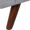 HomePop Modern Storage Bench with Wood Legs Home Décor|Bench with Storage for Living Room & Bedroom - Light Gray Woven