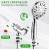 High Pressure Shower Head with Handheld - OHDAY® 6-Mode Powerful Showerhead with 70'' Stainless Steel Hose, Adjustable Bracket and Built-in Power Wash to Clean Tub Tile Pets Bathroom Corner