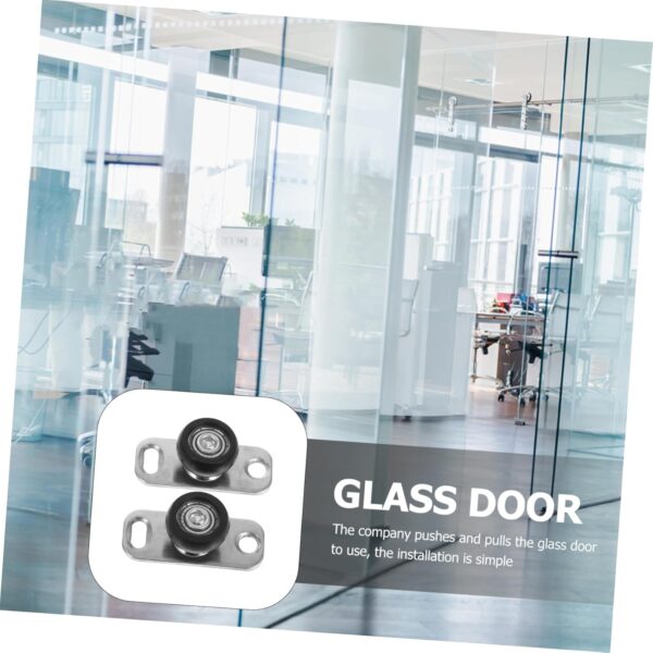Zerodeko 2pcs Shower Door Guide Sliding Glass Door Bottom Guides Modern Stainless Steel Floor Mount