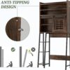 Shintenchi Over The Toilet Storage Cabinet, Bathroom Storage Cabient with Sliding Doors, Bathroom Storage Shelf Organizer with Adjustable Shelf and Anti-Tip Device, Walunt
