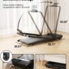 DeerRun 3 in 1 Walking Pad Treadmill, 300 Weight Capacity Foldable Treadmill, 3.0HP Low Noise Under Desk Treadmills for Home Office with Remote & APP