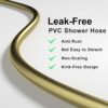 Brushed Gold Shower Faucet Set, Wall Mount Rain Shower System 10 Inches, and Handheld Shower Head Combination, Included Rough-in Valve and Trim Kit