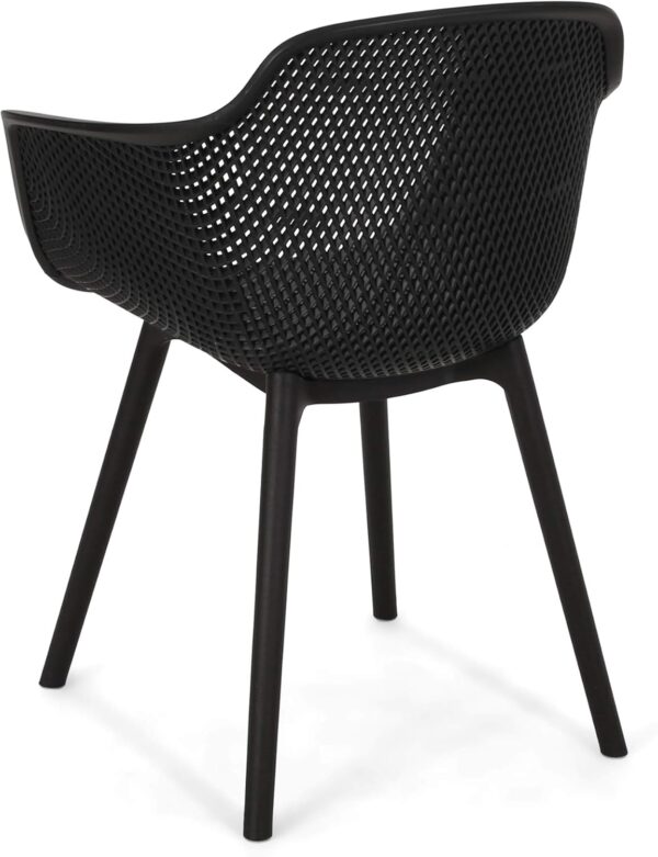 Christopher Knight Home Davina Outdoor Dining Chair (Set of 2), Polypropylene, Black