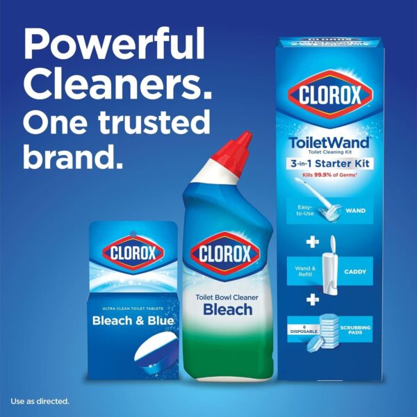 CLOROX ToiletWand Toilet Cleaning Refills, Disinfecting Scrubbing Pads, 30 Count (Pack May Vary)