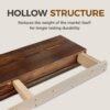 Fireplace Mantel Handmade, 3'' Thick Wall Decor Long Floating Shelf, 72inch Rustic Wood Shelf with Invisible Brackets, Brown