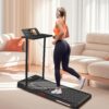 Foldable Treadmills for Home, 3.0HP Under Desk Folding Compact Small Running Treadmill with 12 Preset Programs LED Display, Desk Treadmill for Office with 320 LBS Capacity