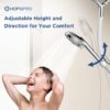 Dual Filtered Handheld Shower Heads Combo, HOPOPRO 15-Mode High Pressure Rainfall Showerheads Combo Set with Filter, for Hard Water, Removes Chlorine, Improves Skin Hair Condition, Chrome