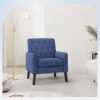 71DDFPuwRuL._AC_SL1500_.jpg LUE BONA Navy Blue Linen Accent Chair 18.5" H, Button Tufted Armchair, Comfy Living Room Chair with Arms, Upholstered Modern Arm Chairs for Bedroom, Living Room