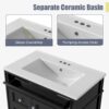 30" Bathroom Vanity with Single Sink Combo, Modern Undermount Bathroom Sink Cabinet with 2 Drawers and a Tip-Out Drawer, Freestanding Bathroom Vanities, Soft Closing, Solid Wood Frame