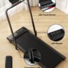 DeerRun 3 in 1 Walking Pad Treadmill, 300 Weight Capacity Foldable Treadmill, 3.0HP Low Noise Under Desk Treadmills for Home Office with Remote & APP