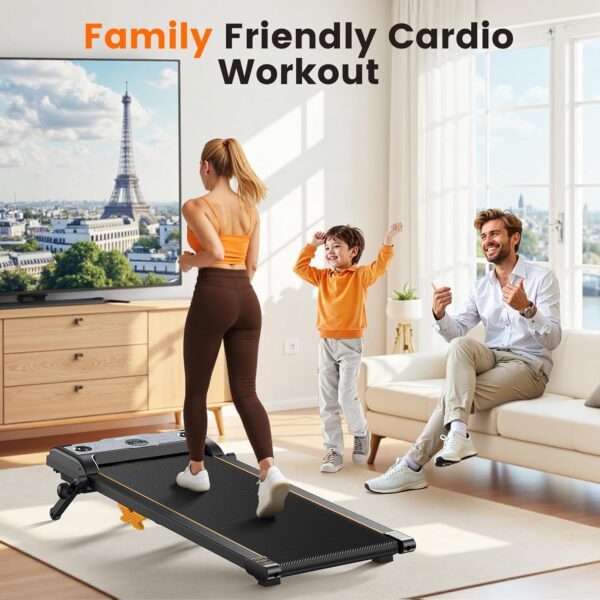 Walking Pad with Incline, 3 in 1 Under Desk Treadmills for Home, 265 Lbs Capacity Portable Walking Treadmill with Remote Control, LED Display, Hidden Safety Switch