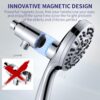 Filtered Shower Head with Handheld - 10 Spray Modes High Pressure Handheld Shower, With Filtered Spray Combo, Magnetic Connection Shower Head, With 60-Inch Long Hose