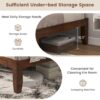 Giantex 14 Inch Queen Wood Platform Bed Frame, Minimalist Style Mattress Foundation with Solid Rubber Wood, Heavy Duty Wood Slat Support, Without Headboard, Easy Assembly, No Box Spring Needed, Walnut