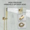 71EFDDUAh0L._AC_SL1500_.jpg BWE Shower Faucet Brushed Gold 12 Inch Square Bathroom Luxury Rain Mixer Shower Combo Set 2-Functions Wall Mounted Rainfall Shower Head System Rough-in Valve Body and Trim Included