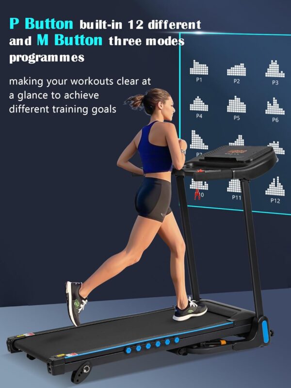 Merax Treadmills for Home, 3.0 HP Hydraulic Folding Treadmill with Incline, Treadmill 10 MPH for Running Walking with 350LBS Weight Capacity, Small Space Running Machine with Charge Station