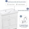 30" Bathroom Cabinet Vanities with Sink Set Combo, Storage Cabinet with Doors and Drawer, Solid Wood, Modern Style, White
