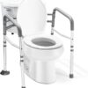 Medical king Toilet Safety Rail - Adjustable Detachable Toilet Safety Frame with Handles Heavy-Duty Toilet Safety Rails Stand Alone - Toilet Safety Rails for Elderly, Handicapped - Fits Most Toilets