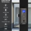 Sliding Glass Door Lock,LG2375 Sliding Door Locks for Glass Wooden Door,Biometric Fingerprint Keyboard Remote IC Card Smart Door Lock Security,Front Door,Patio,Home,Office,Hotel
