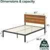 ZINUS Paul Platform Bed, Queen, Brown