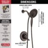 Delta Faucet Linden 17 Series Dual-Function Shower Faucet, Shower Trim Kit with 4-Spray In2ition 2-in-1 Dual Hand Held Shower Head with Hose, Venetian Bronze T17294-RB-I (Valve Not Included)