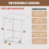 Shower Doors,56-60" W x 76" H Frameless Sliding Shower Door,5/16"(8mm) Clear SGCC Tempered Glass with Double-Sided Nano Coating,Bypass Shower Doors for Walk in Shower,Stainless Steel Hardware Gold